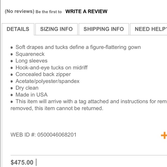 Nicole Miller Felicity Long Sleeve Blue Navy Evening Gown - Picture 5 of 7